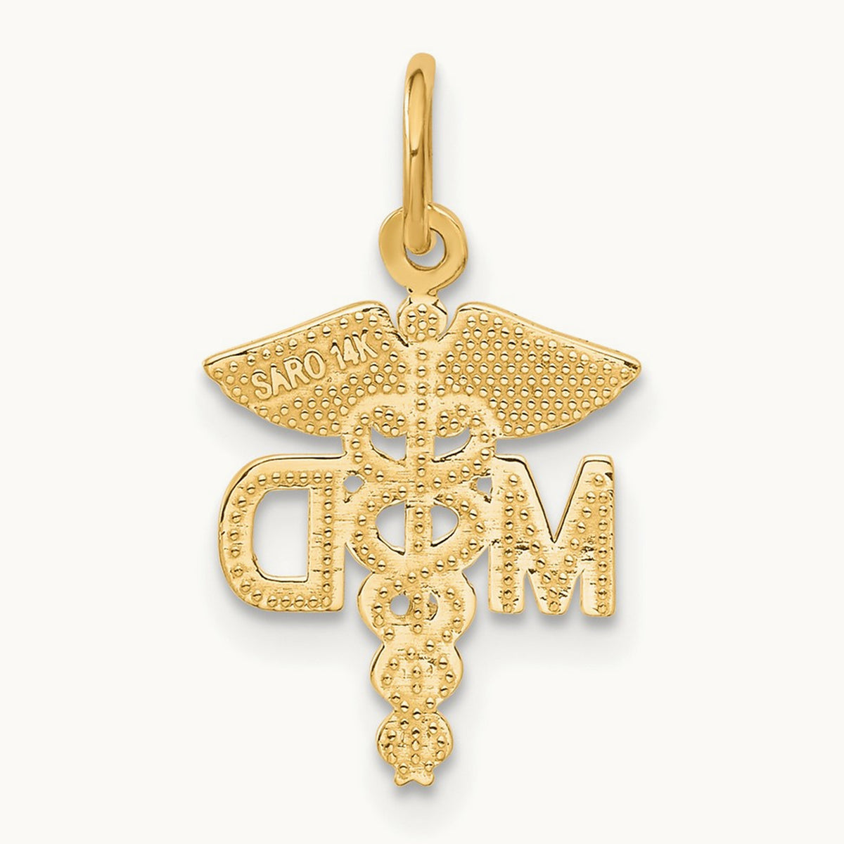 M.D. Caduceus Charm, 14K