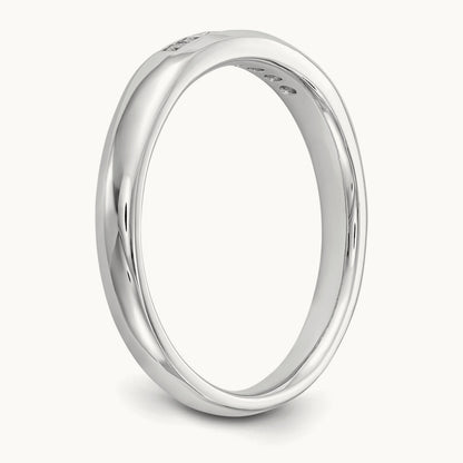 7-Stone Diamond Channel Band, 14K White Gold