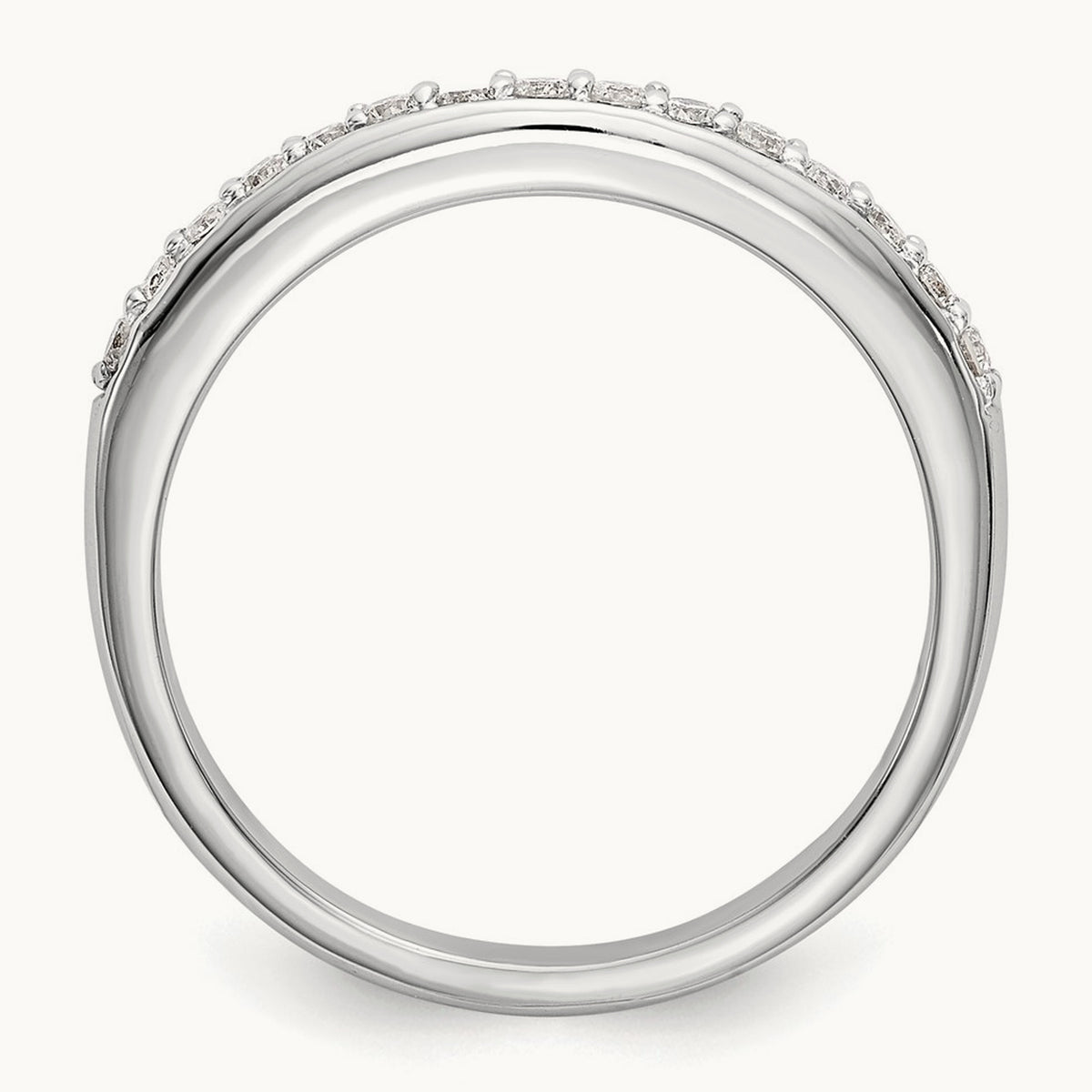 Diamond Wedding Band, 14K White Gold