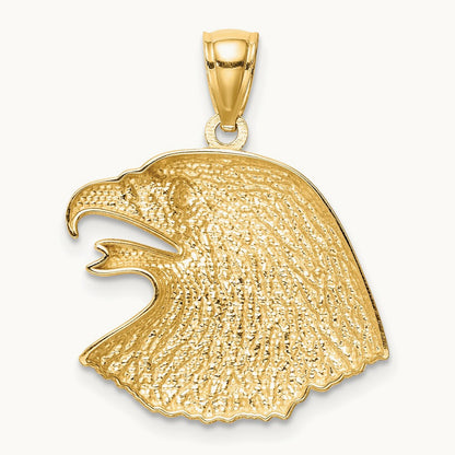 Diamond-Cut Eagle Pendant, 14K