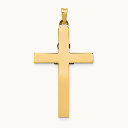 Claddagh Cross Pendant, 14K Two-tone