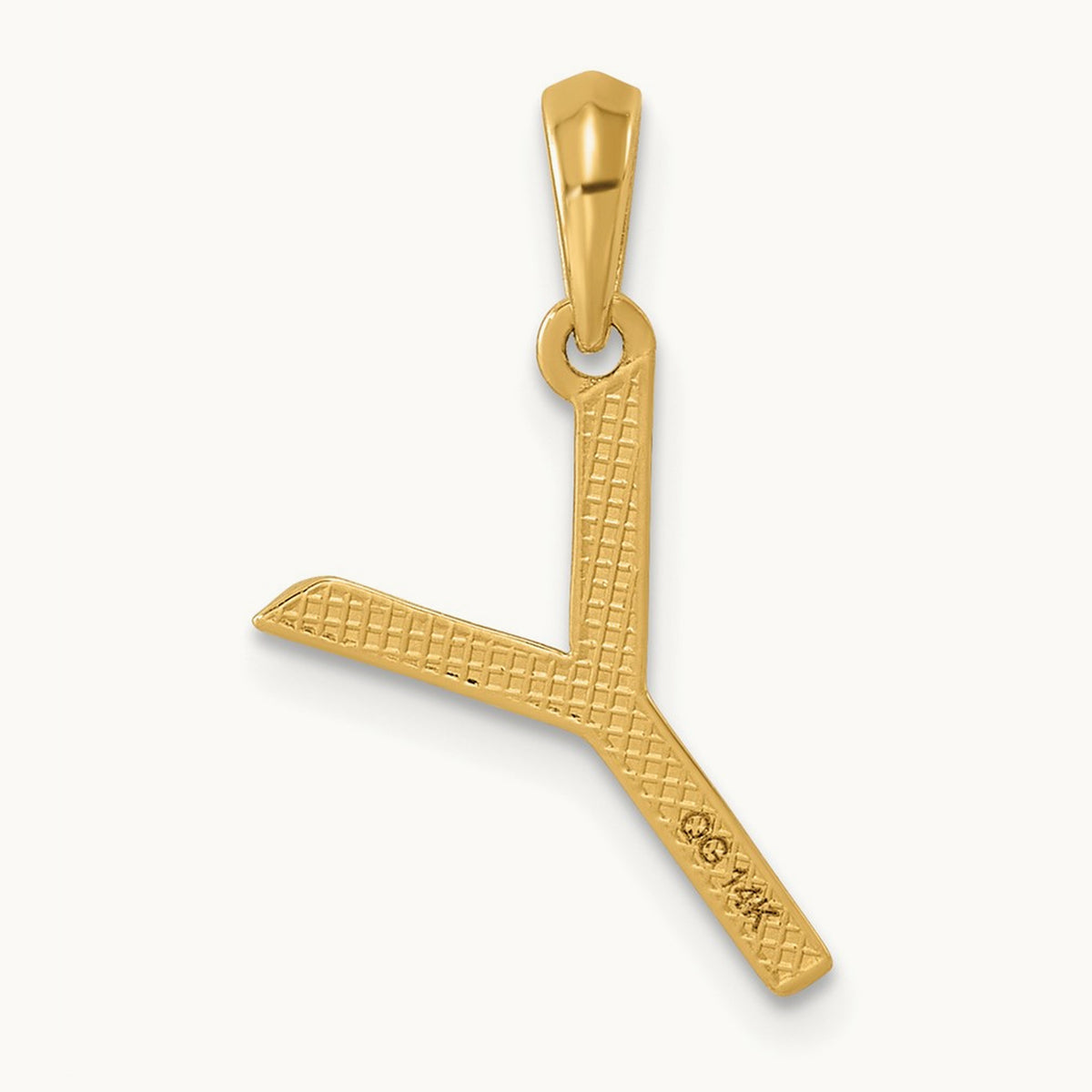 Fancy Letter Y, 14K Yellow Gold