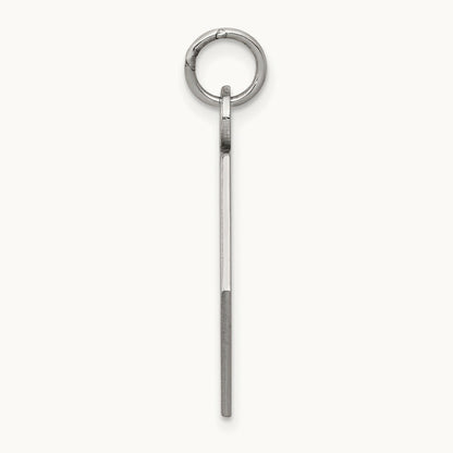 Red Enamel Medical Jewelry Pendant, 14K White Gold