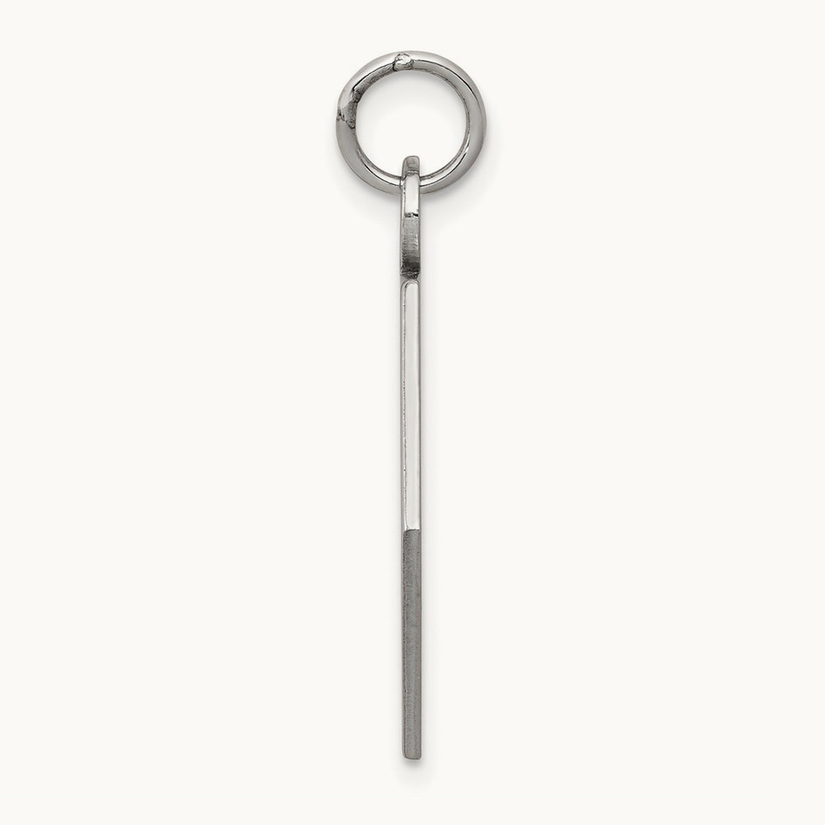 Red Enamel Medical Jewelry Pendant, 14K White Gold