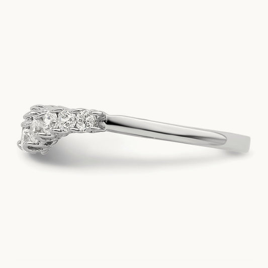 Concaved Band, 0.50 ct tw Lab-Grown Diamond