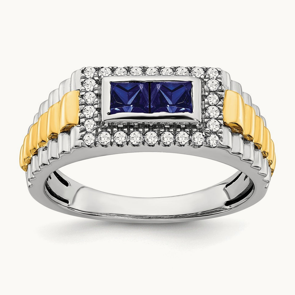 Sapphire and Diamond Mens Ring — photo set