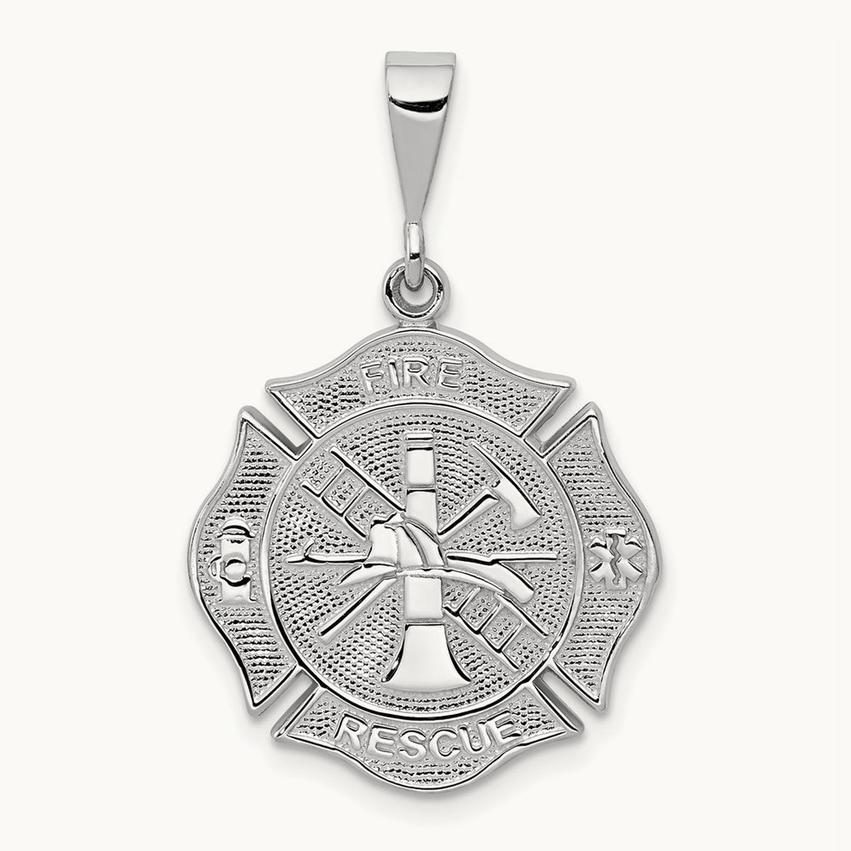 FIRE RESCUE Pendant — 14K White Gold