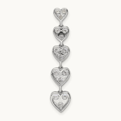 Five Heart Bar Chain Slide, 1.00 ct tw Lab-Grown Diamond
