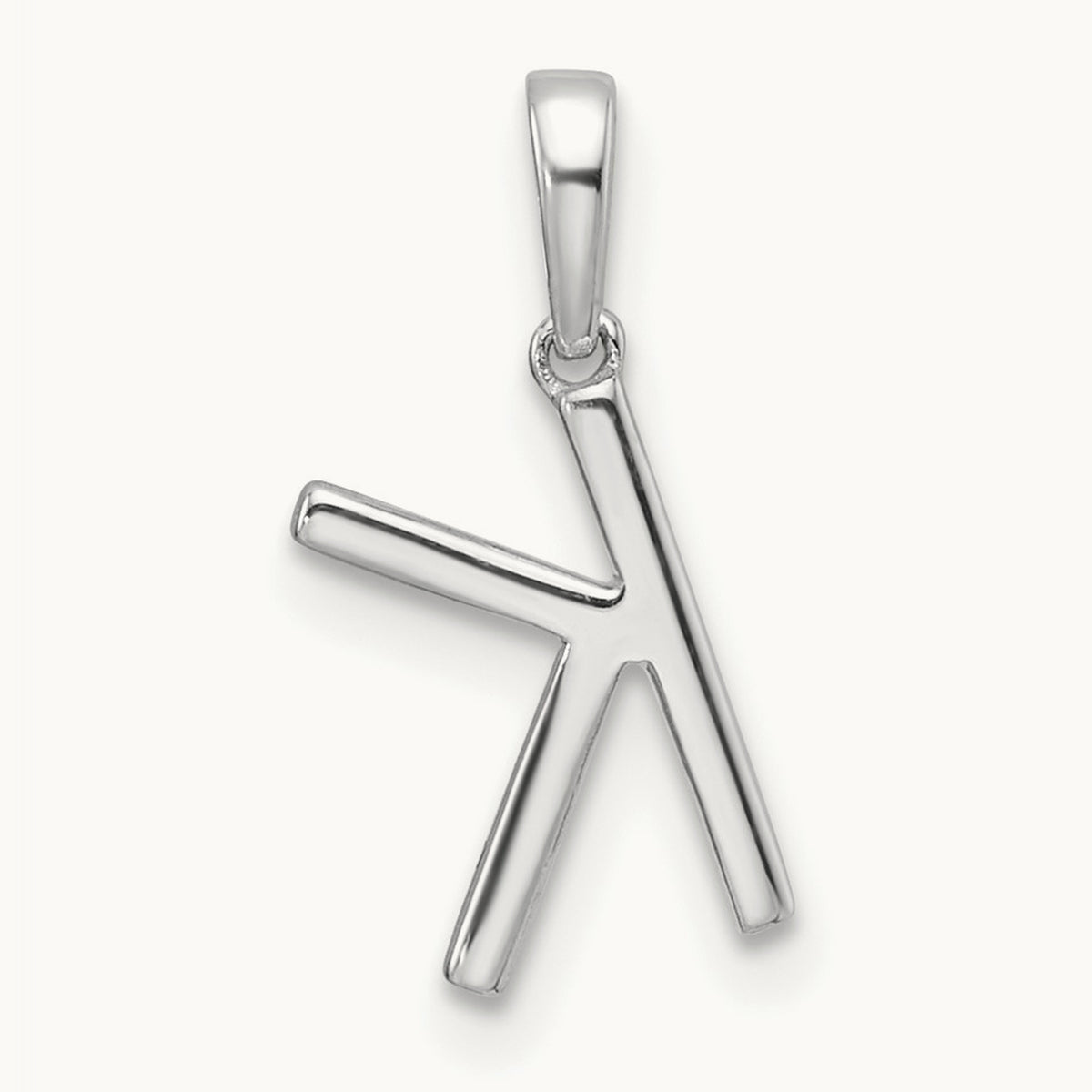 Diamond Letter K Initial Pendant, 14K White Gold