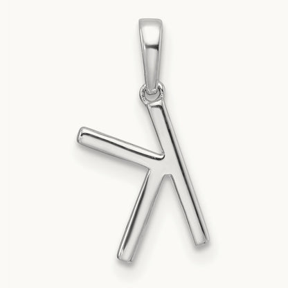 Diamond Letter K Initial Pendant, 14K White Gold