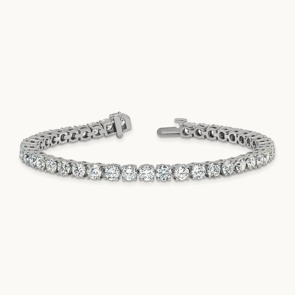 Tennis Bracelet, 10.00 ct tw Lab-Grown Diamond — 14K White Gold