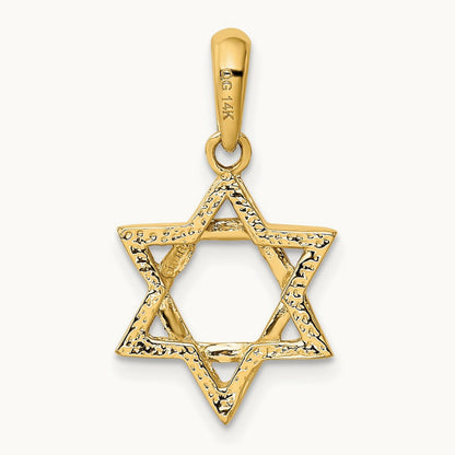 Star of David Pendant, 14K