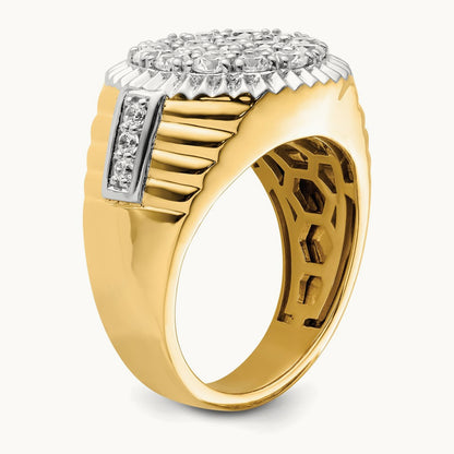 Men's Cluster Ring, 2.00 ct tw Lab-Grown Diamond