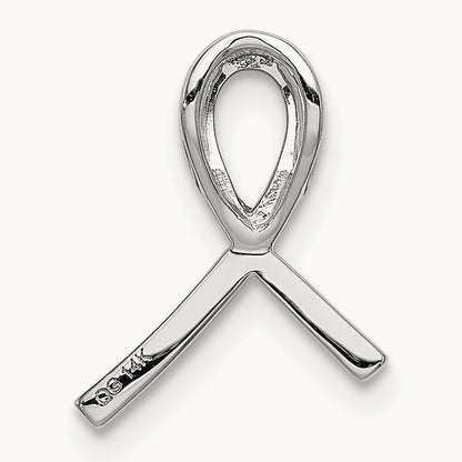 Awareness 1/10ct. Diamond Slide Pendant, 14K White Gold