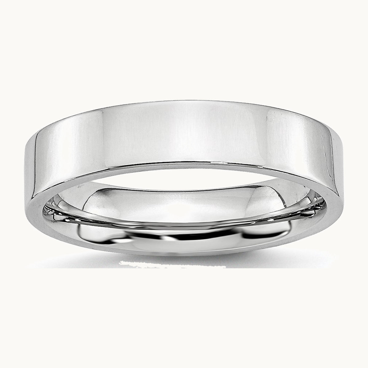 Cobalt Flat Polished Band — 5mm