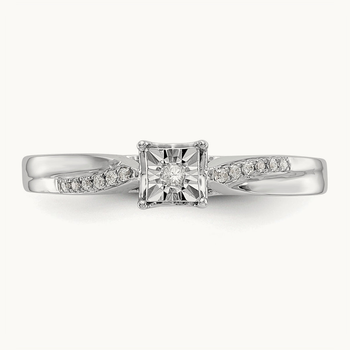 Complete Diamond Engagement Ring — 10K White Gold