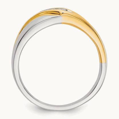 4 Stone Men's Ring, 0.15 ct tw Lab-Grown Diamond