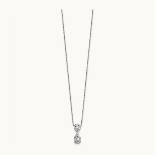 Halo Dangle Necklace, 0.50 ct tw Lab-Grown Diamond
