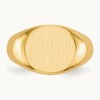 Open Back Mens Signet Ring — photo set