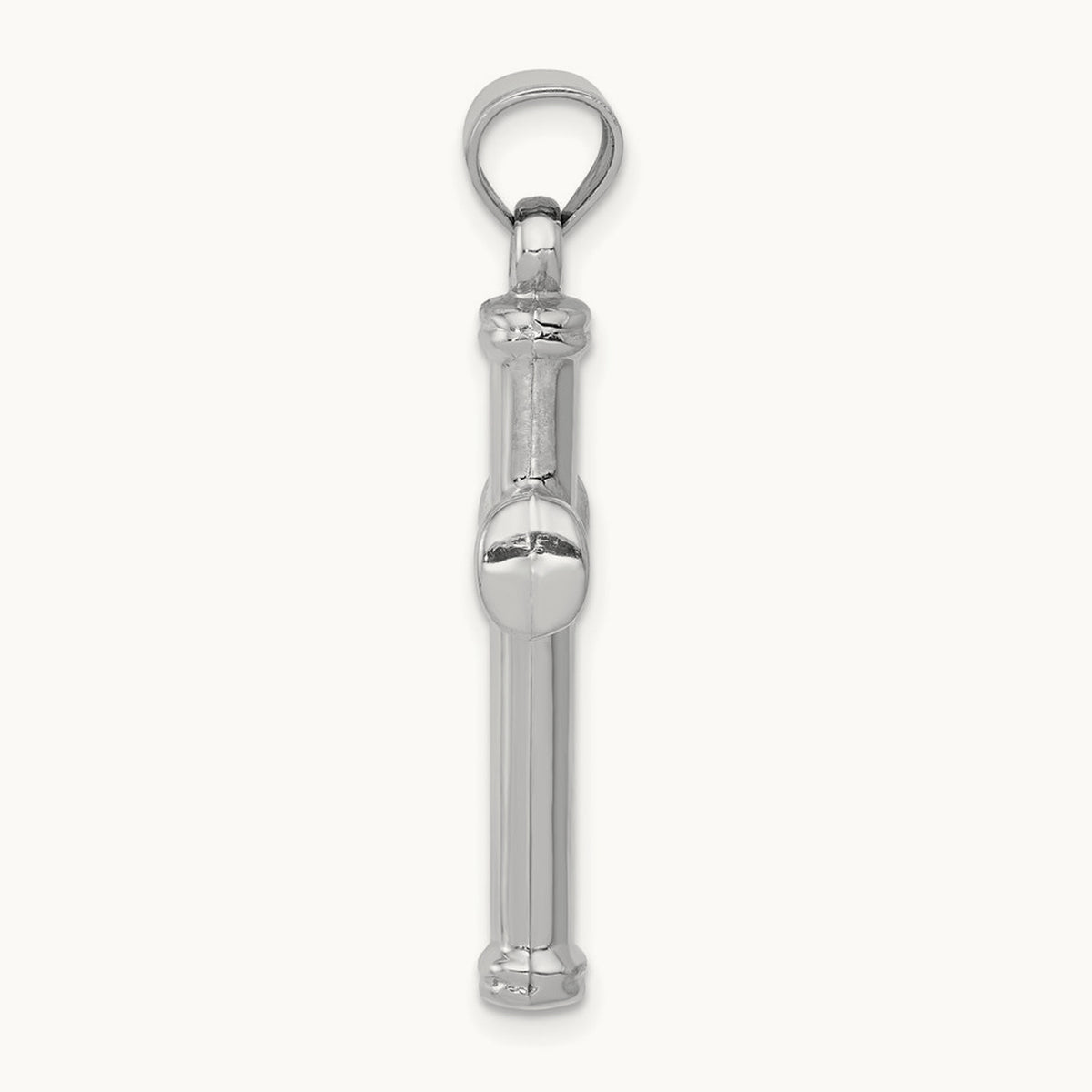 Polished Cross Pendant, 14K White Gold