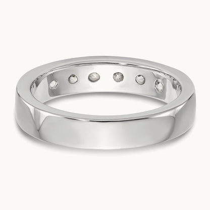 6-Stone Diamond Channel Band, 14K White Gold
