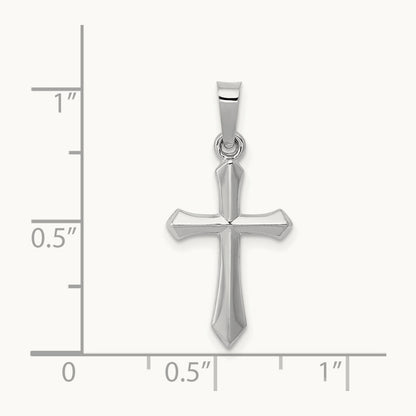 Polished Cross Pendant, 14K White Gold