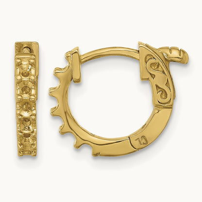 .42ct 12- Round Hoop w/ Safety Clasp Earring Mountings, 2.0mm, 14K