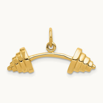 Barbell Charm, 14K