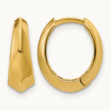 Polished Hinged Hoop Earrings, 14K — Leslie's