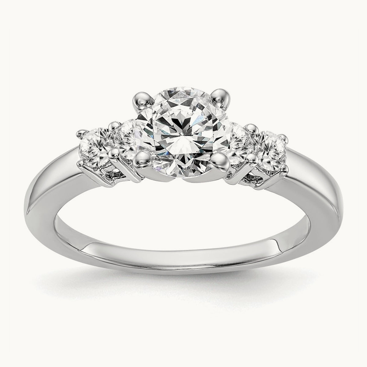 5-Stone Peg Set Engagement Ring, 0.25 ct tw