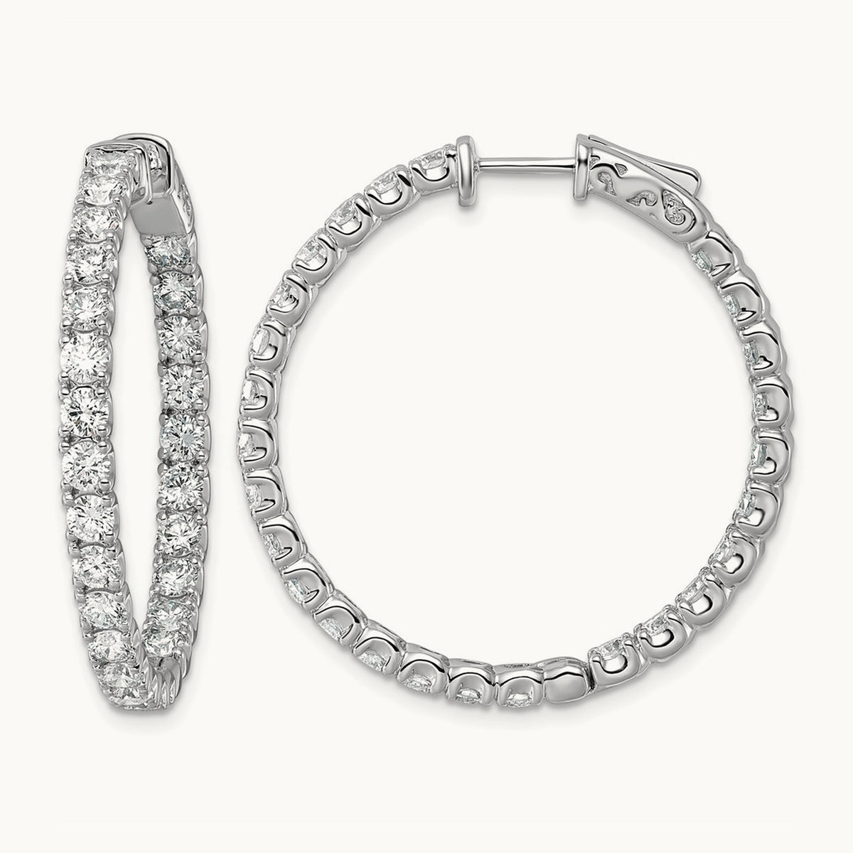 TO in & Out Hoops, 5.00 ct tw Lab-Grown Diamond