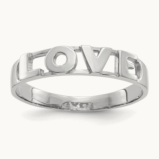 LOVE Ring — 14K White Gold, 7