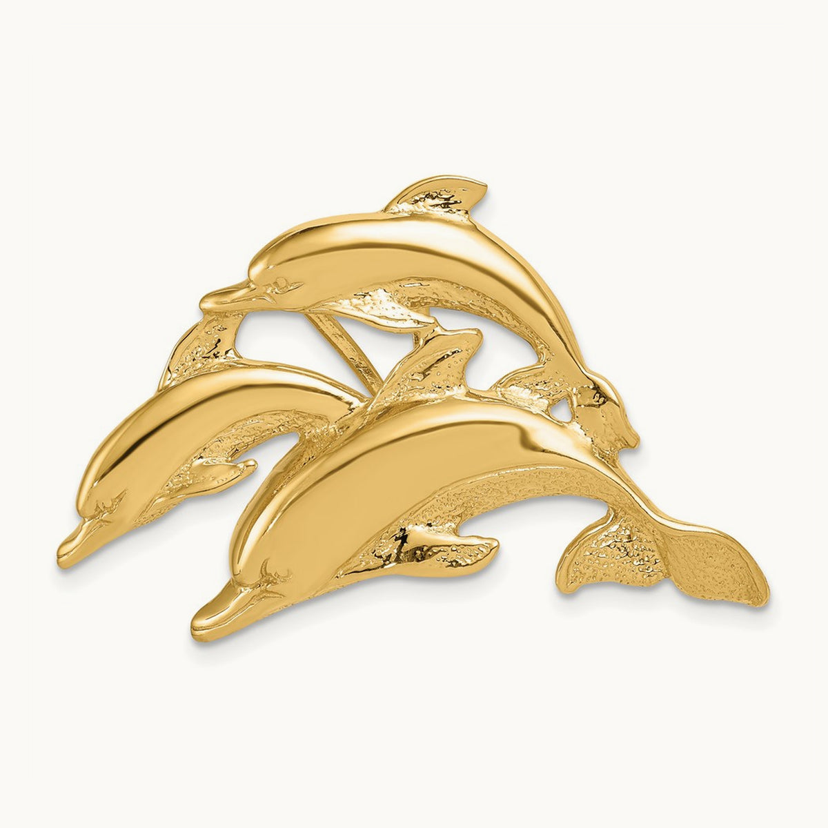 Triple Dolphin Fits /8mm Slide, 5mm, 14K