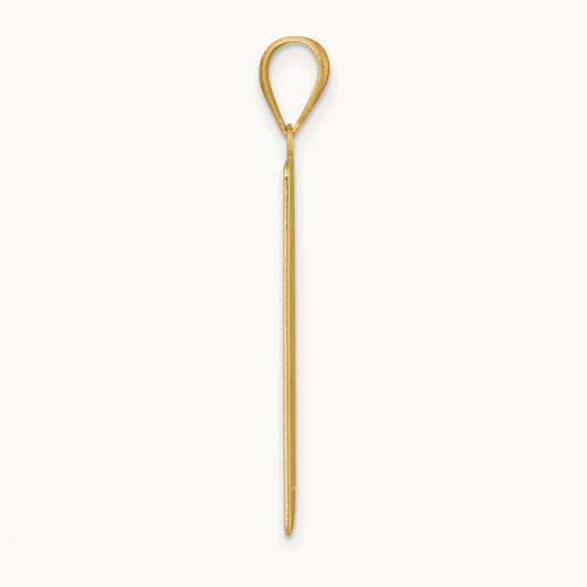 Death Tarot Card Pendant, 14K Yellow Gold