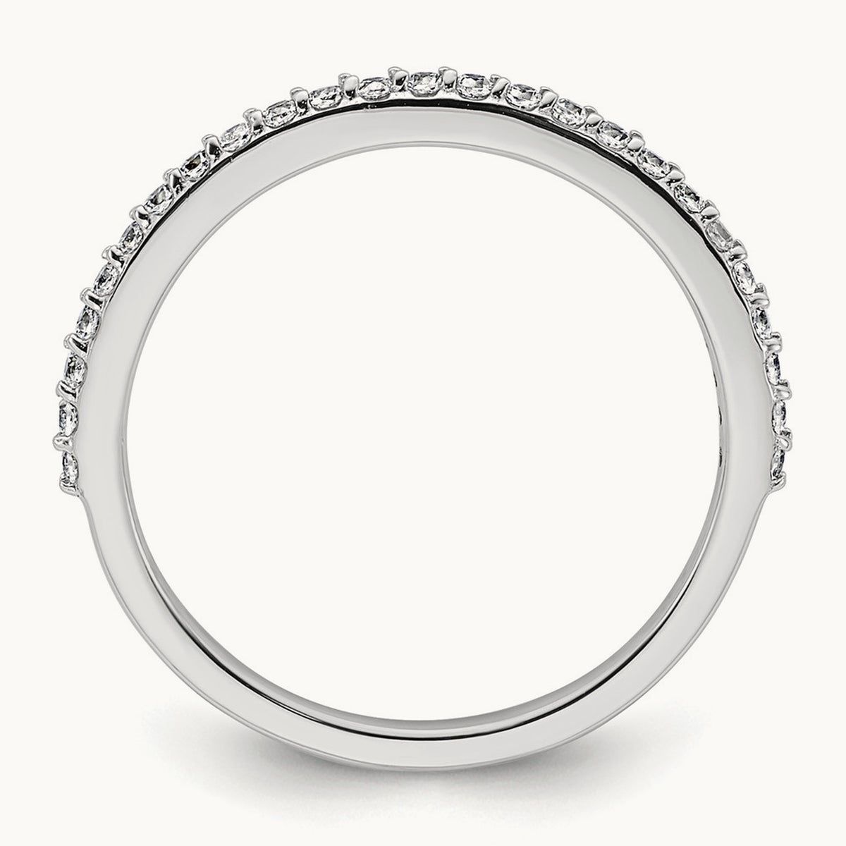 Diamond Wedding Band, 14K White Gold