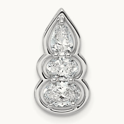 3-stone Fashion Pendant, 1.00-2.00 ct tw Lab-Grown Diamond