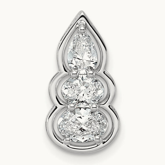 3-stone Fashion Pendant, 1.00-2.00 ct tw Lab-Grown Diamond