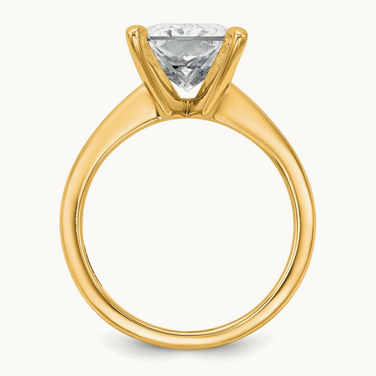 Radiant Solitaire Engagement Ring, 0.50-5.00 ct tw Lab-Grown Diamond — 5 ct, 14K Two-Tone