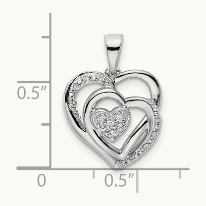 Polished Heart Diamond Pendant — photo set