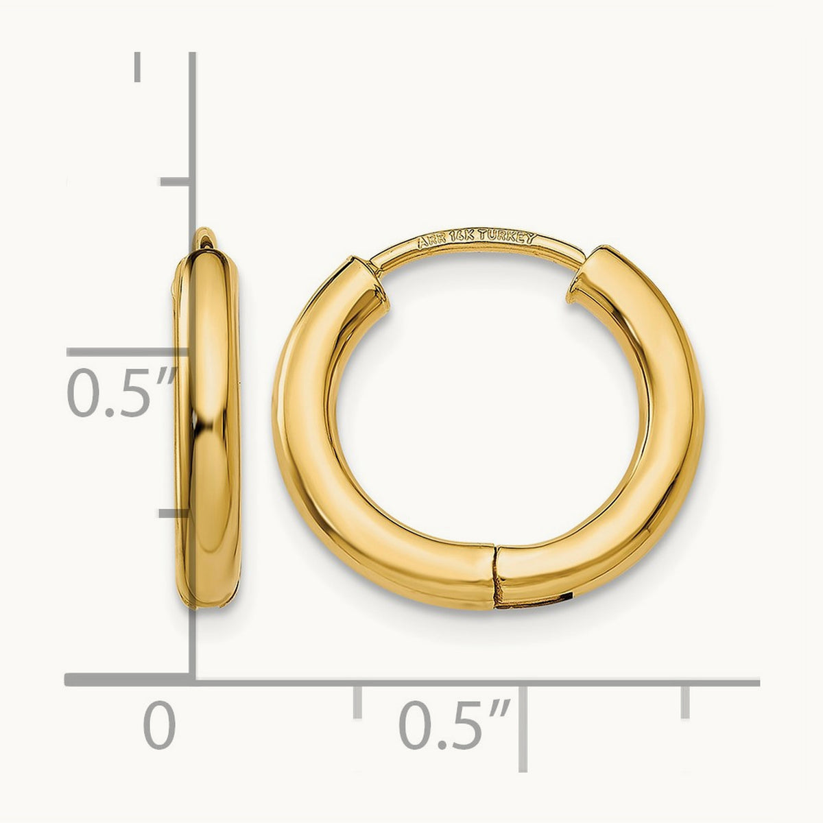 Polished Hollow Hoop Earrings — photo set