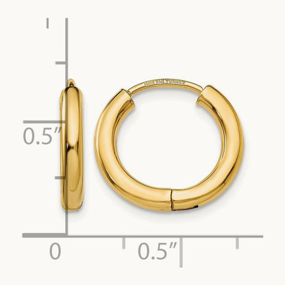 Polished Hollow Hoop Earrings — photo set