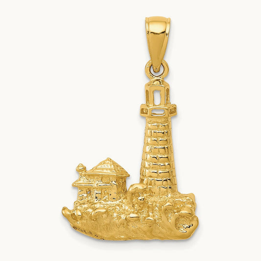 Lighthouse Pendant, 14K