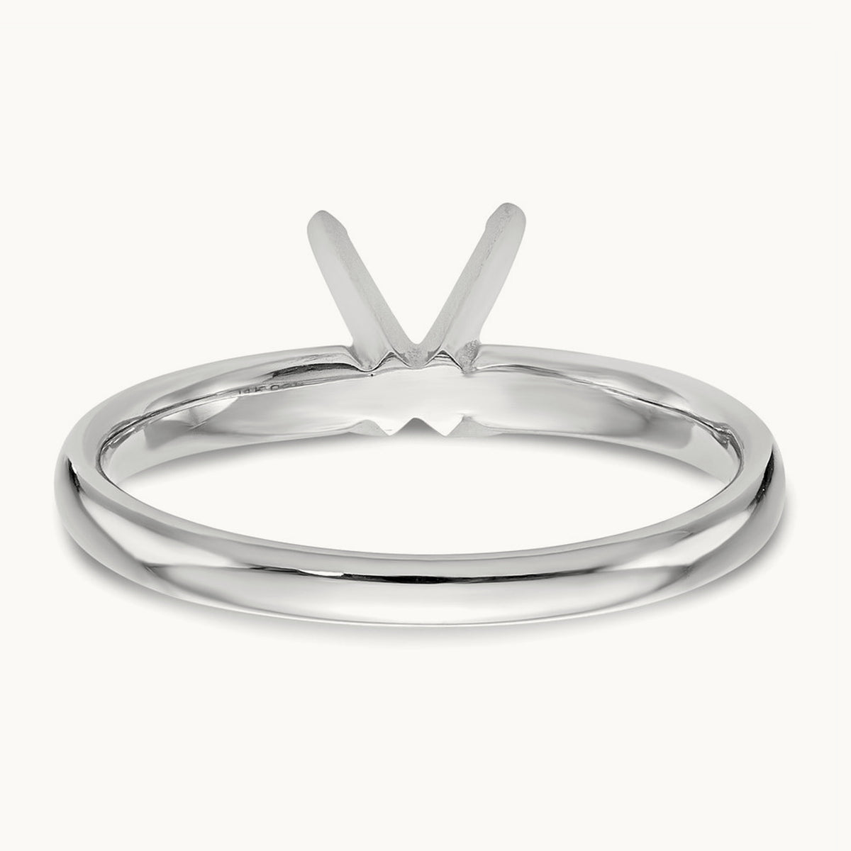 1/2ct. Lightweight 4-Prong Solitaire Mounting, 14K White Gold