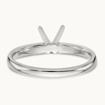 2ct. Lightweight 4-Prong Solitaire Mounting, 14K White Gold