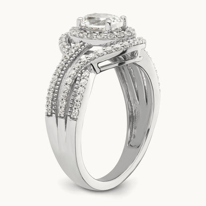 Semi-Mount Bypass Engagement Ring, 0.50 ct tw Lab-Grown Diamond