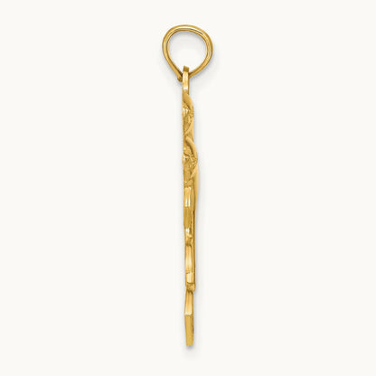 2-D Two Jumping Dolphins Charm, 14K