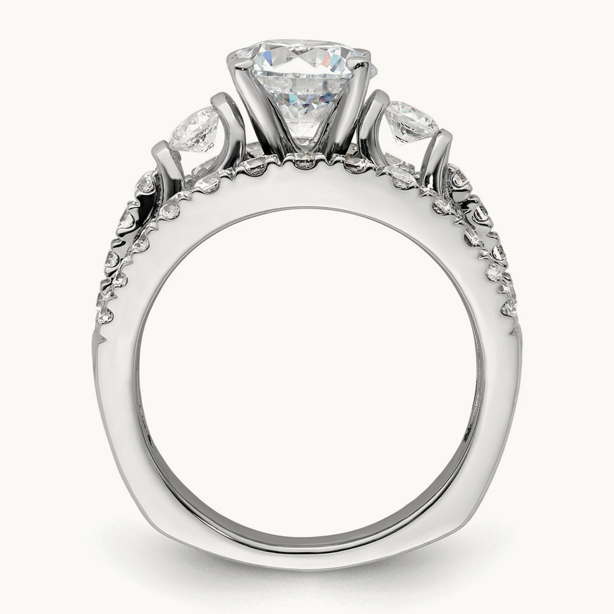Round Engagement Ring, 3.00 ct tw Lab-Grown Diamond