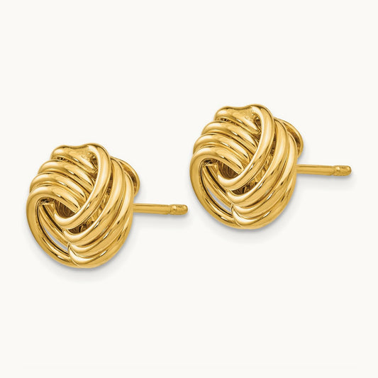 Polished Fancy Post Earrings, 14K