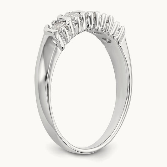 5-Stone Diamond Band, 14K White Gold