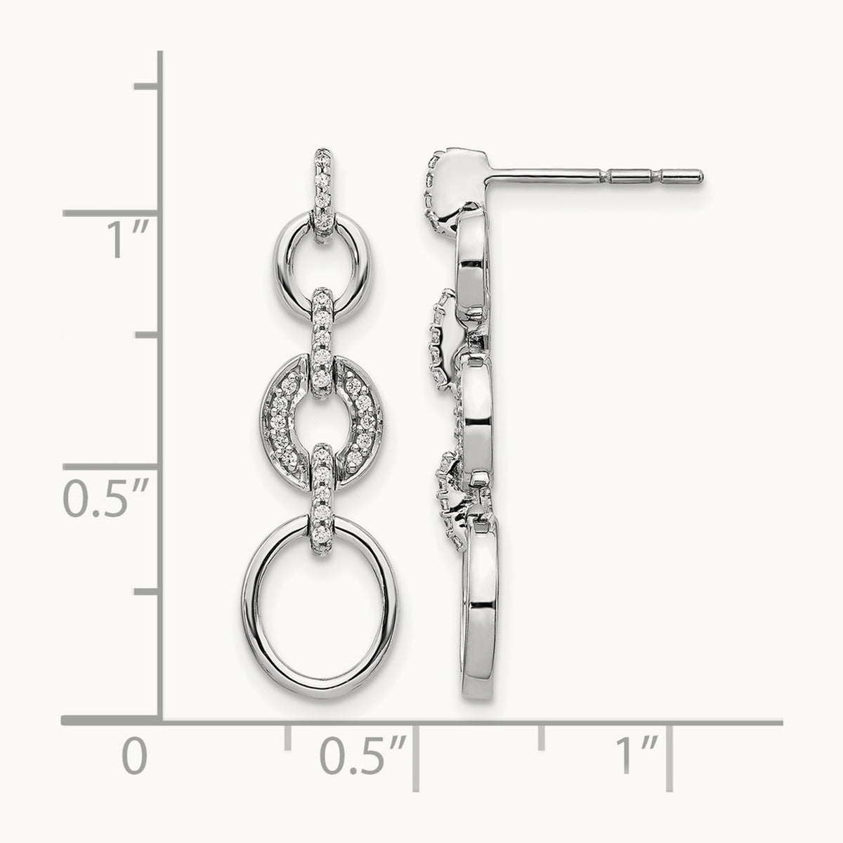 Diamond Fancy Dangle Earrings — 27mm